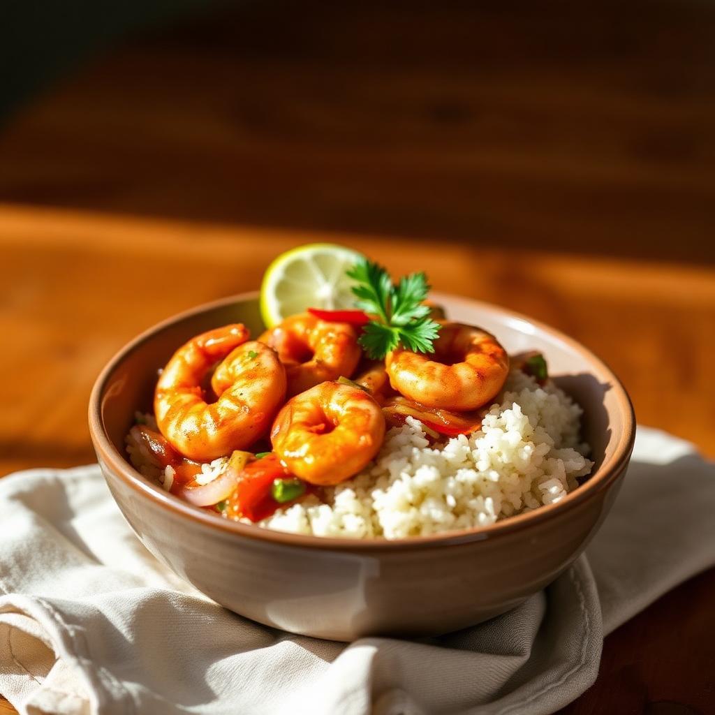 Chipotle Shrimp Over Rice